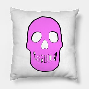 Pink Skull Smile Pillow