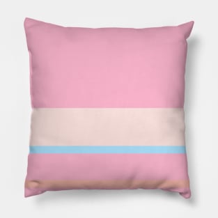 A splendid federation of Fresh Air, Cornflower Blue, Little Girl Pink, Very Light Pink and Pale Rose stripes. Pillow