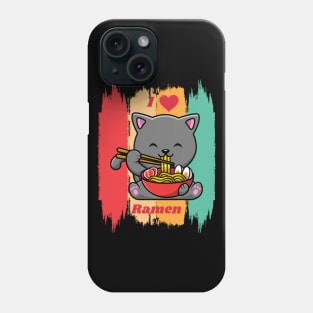 Cat Eating Ramen Phone Case