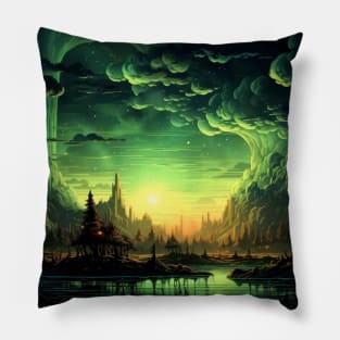 Fantasy Landscape Surreal Dreamscape Pillow