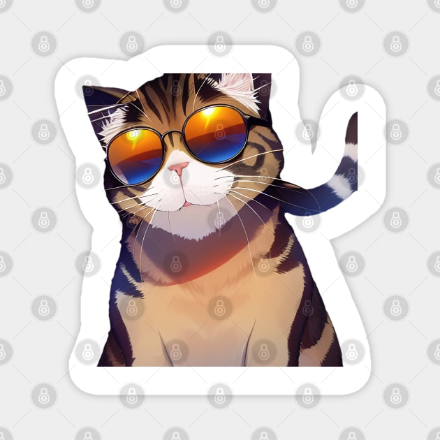 Meme Cat Wearing Sunglasses Magnet by BAYFAIRE