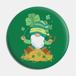 St. Patricks Day - Lucky Gnome Pin