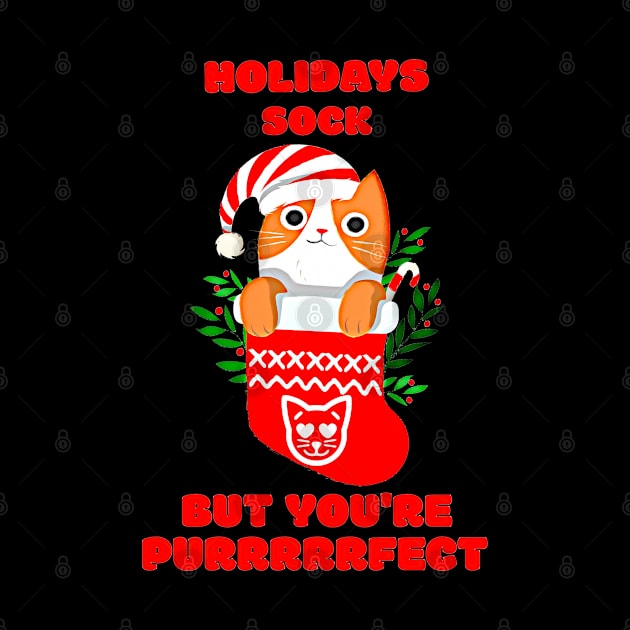 Holidays Sock But You're Perfect Purfect Gift for Valentine's Cat Lovers by TeachUrb