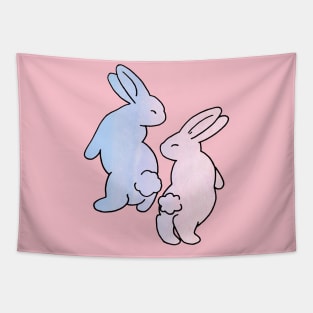 Twin Bunnies Tapestry