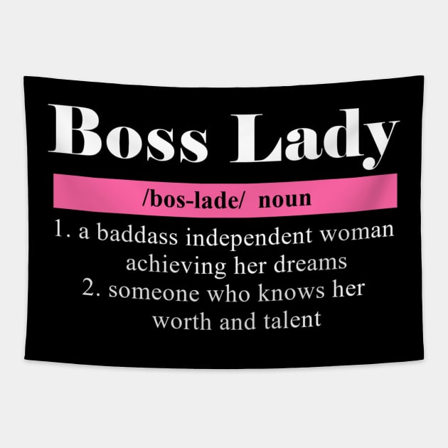 Boss Lady Meaning Dictionary Style Tapestry by denkanysti