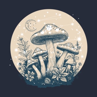 Magic mushrooms under sky T-Shirt