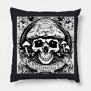 Expert Forager Mushroom Badge Pillow