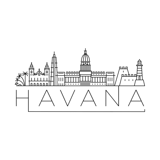 Havana Minimal Skyline by kursatunsal