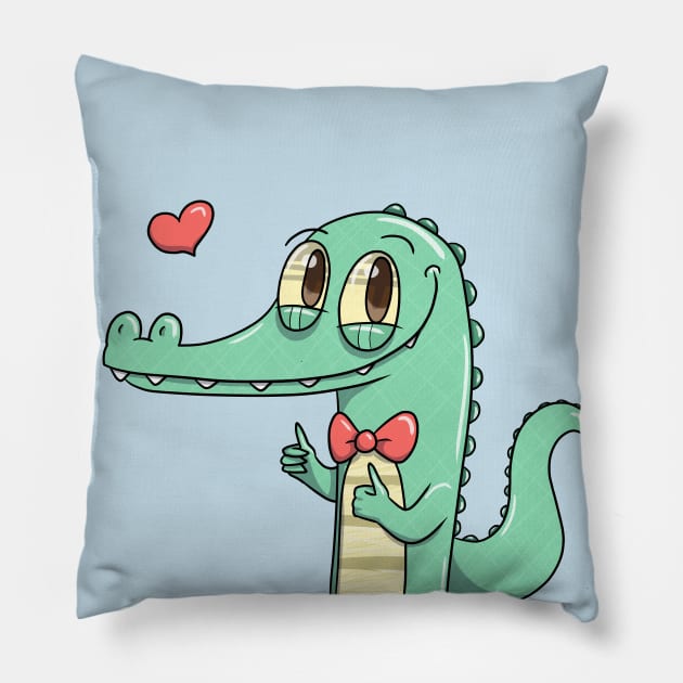 Thumbs Up Gator Pillow by Jamtastic