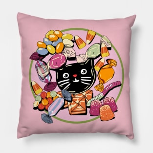 Retro Vintage Halloween Treats! Raspberry Variation Pillow