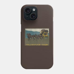 Yellowstone Park Poster (distressed) Phone Case