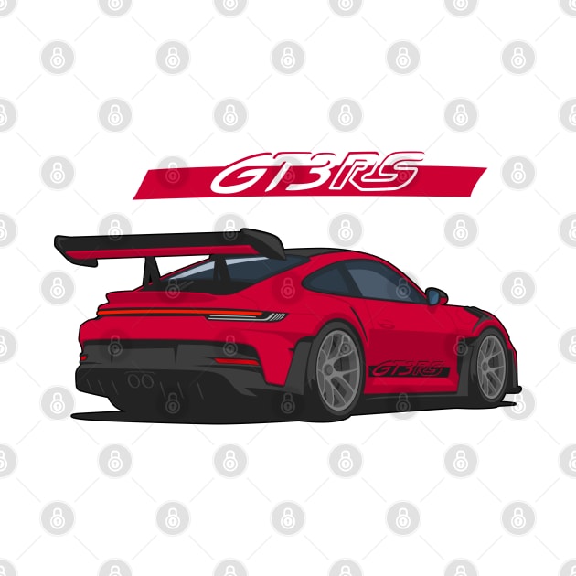 Rear car 911 gt3 rs red by creative.z