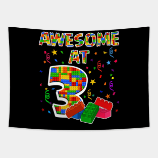 Birthday Gift For Kids 3 Years Old Building Blocks Tapestry