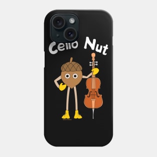 Cello Nut White Text Phone Case