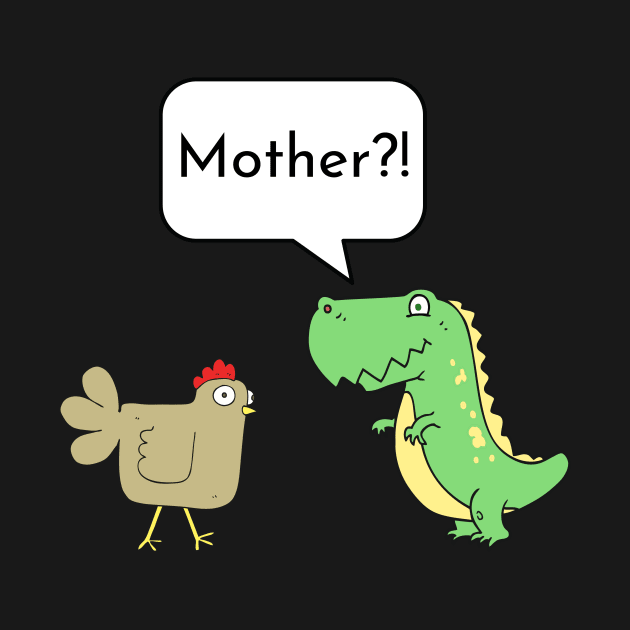 Funny Dinosaur - Dinosaur And Chicken by SpaceART