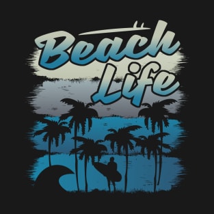 Beach Life Summer Waves Beach Surf Vacation T-Shirt