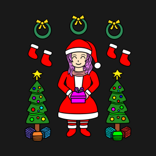 Christmas girl chibi T-Shirt