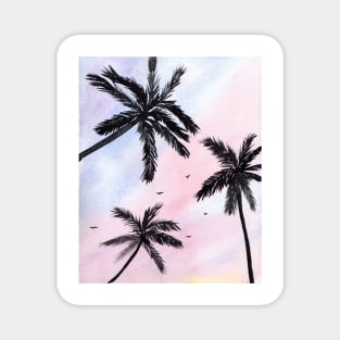 Palm Trees Sunset Magnet