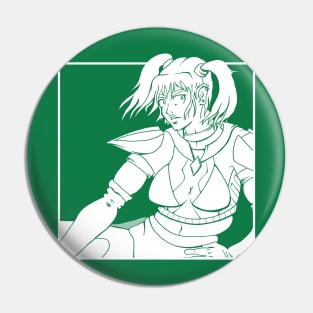 Space Warrior Girl Pin