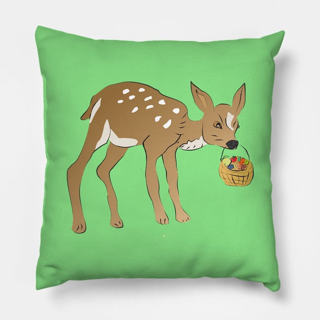 Cute deer Pillow by Alekvik