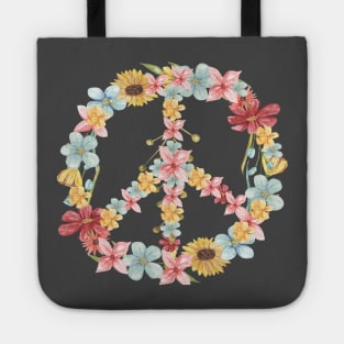 Peace Flowers Tote