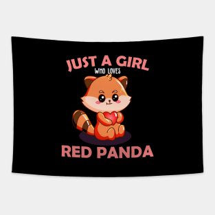 Just A Girl Who Loves Red Panda Tapestry