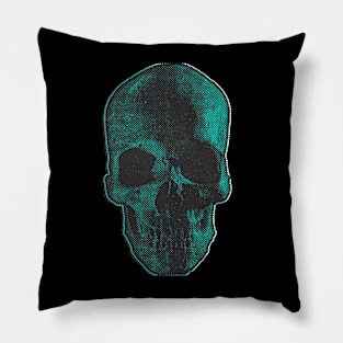 Skullduggery (Halftone-Green) Pillow