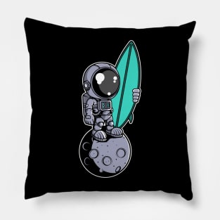 Astronaut Surfer Pillow