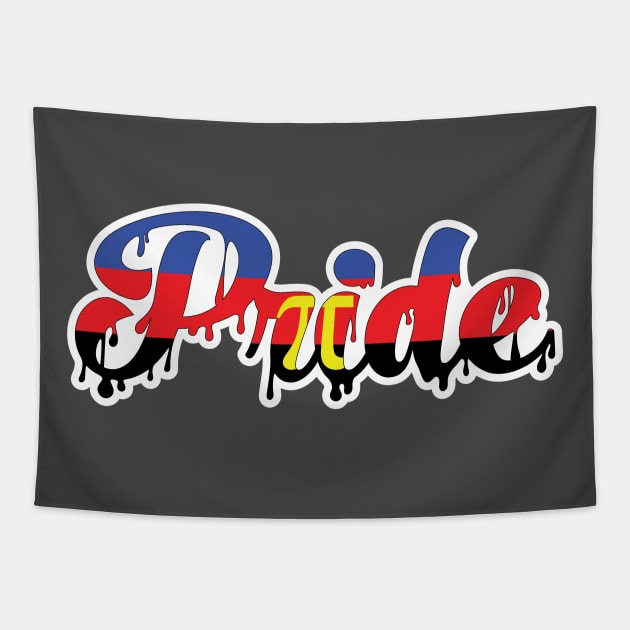 Polyamory Pride Drip Tapestry by HyperOtterDesigns