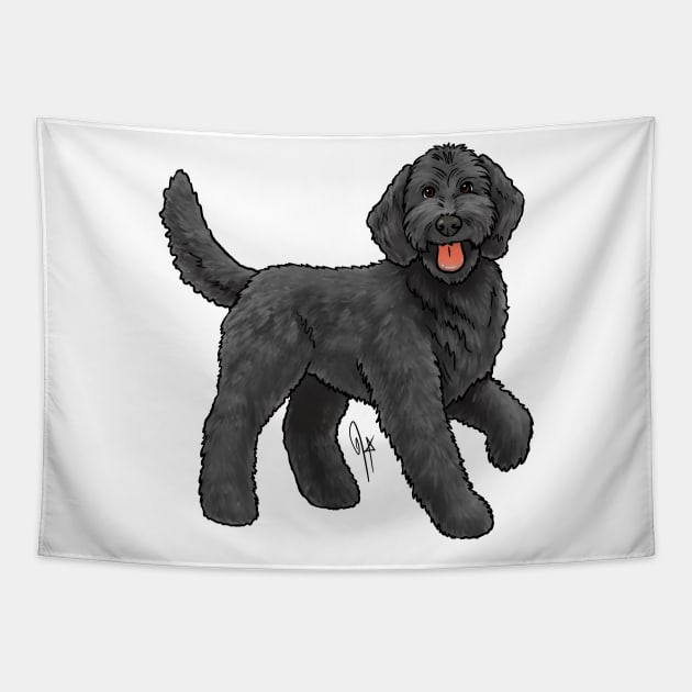 Dog - Goldendoodle - Black Tapestry by Jen's Dogs Custom Gifts and Designs