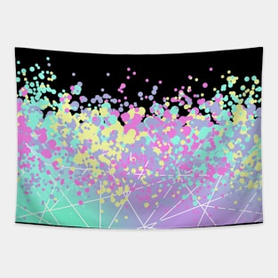 Vibrant Triangle and Circle Design Tapestry