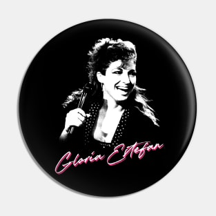 Gloria Estefan / Retro 80s Fan Design Pin