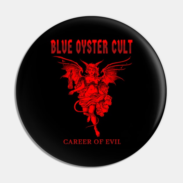 Red Evil Blue Oyster c Pin by SkullRacerShop