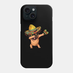 Dabbing Pug with Sombrero and Maracas Cinco de Mayo Phone Case