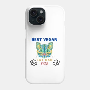 best vegan cat dad ever Phone Case