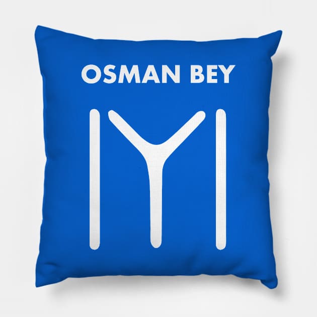 Kurulus Osman Bey Kayi Flag Ertugrul Drillis Ottoman Empire Turkey Istanbul Gift Pillow by Amazing Arts