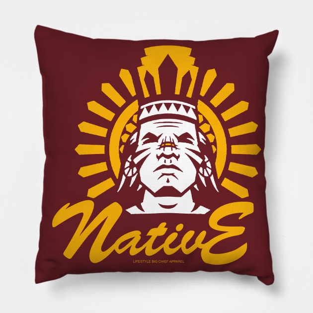 Native Warrior Big Chief Apparel Pillow by BigChief