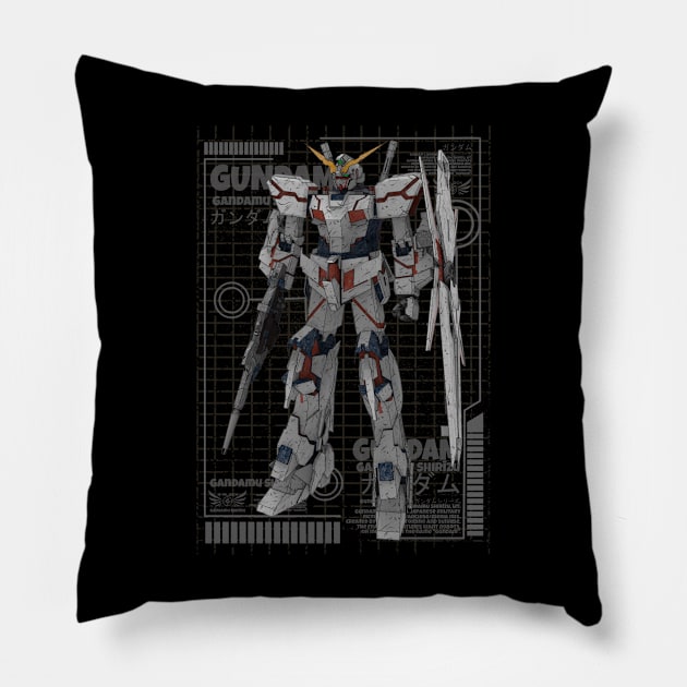 RX-0 Unicorn Gundam Pillow by gblackid