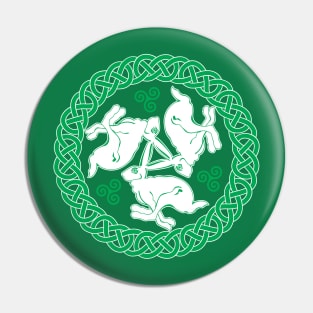 Celtic Triskele Hares Pin