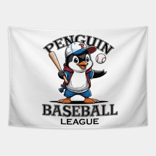 Penguin Baseball League Tapestry