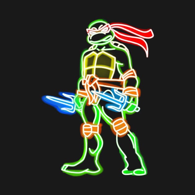 Neon Raphael by Comicollogy