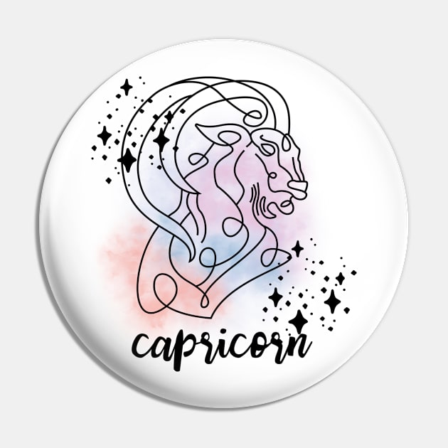 Capricorn Zodiac Pin by swagmaven