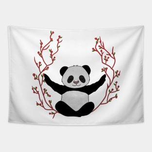 Panda Yoga Pose, Meditation Tapestry