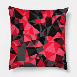 Red and Black Geo Print Pillow