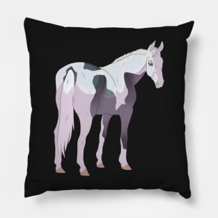 Grey Tobiano Horse Pillow