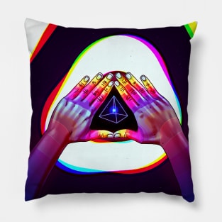 Psychedelic Energy Hands 5 (GIF) Pillow