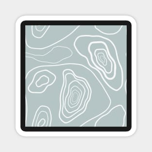 Blue & White Topography Pattern Magnet