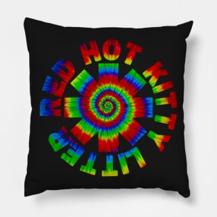 RED HOT KITTY LITTER TIE DYE Pillow