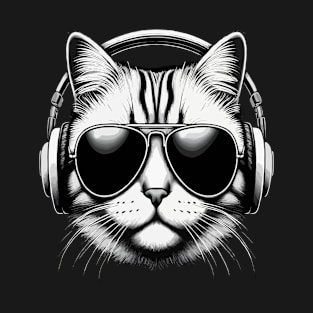 funny Music Lover Cat T-Shirt