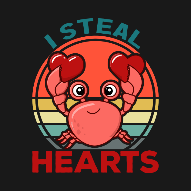 I Steal Hearts Crab Valentine's day by sufian